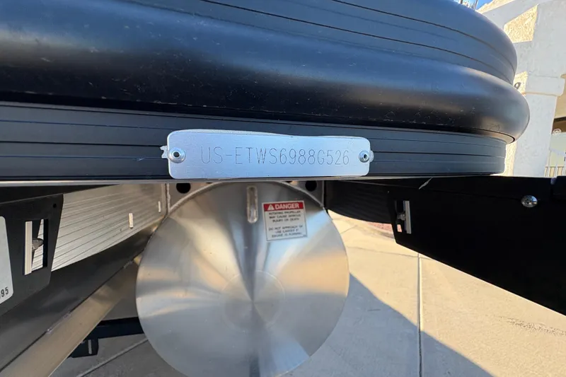 Slide: The Image of 2026 Bennington 26 MSB boat hull identification number plate close-up. - 19