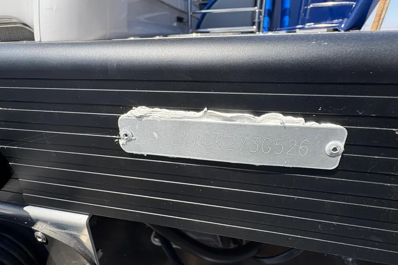 Slide: The Image of Close-up of a 2026 Bennington 27 RXSBAT2 boat's identification plate. - 16