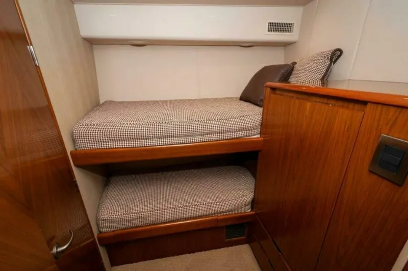 Slide: The Image of 2012 76 Viking Sky Bridge Barefoot Drive Bunk Room - 40
