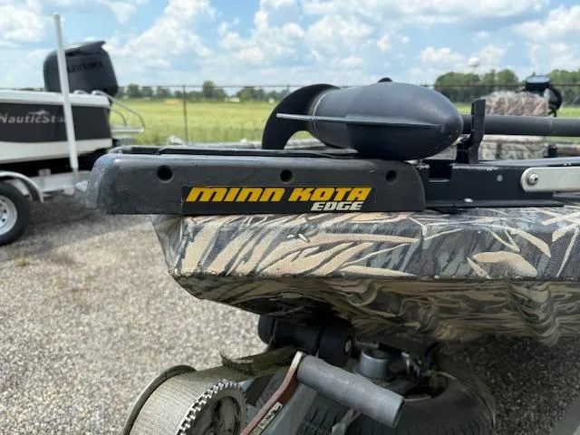 Slide: The Image of Minn Kota Edge trolling motor on 2015 Ranger 1862 CC boat, outdoors. - 3