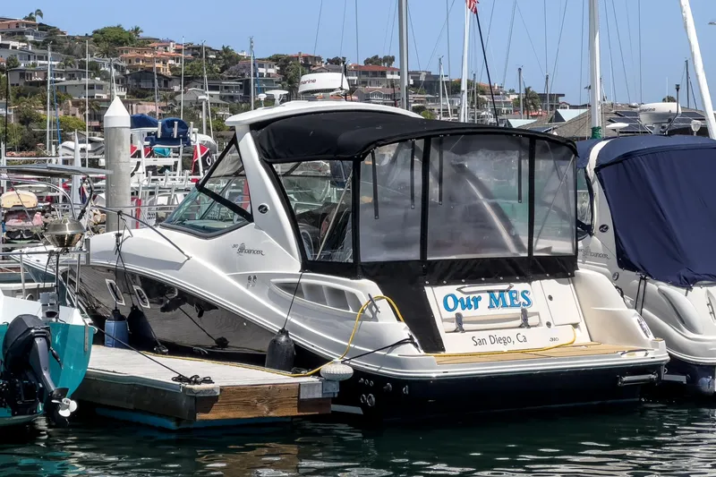 Slide: The Image of 2007 Sea Ray 310 Sundancer docked in San Diego marina. - 7