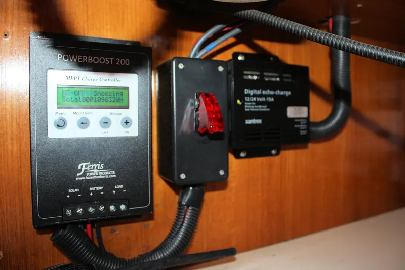 Slide: The Image of MPPT charge controller and digital echo-charge system in 1998 Catalina 42 MkII yacht. - 48