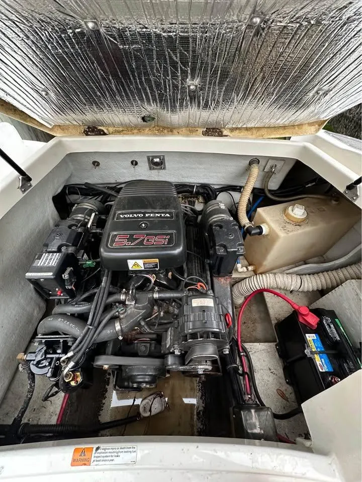 Slide: The Image of Engine compartment of a 2001 Chris-Craft Launch 22 with Volvo Penta 5.7 GSi engine. - 3