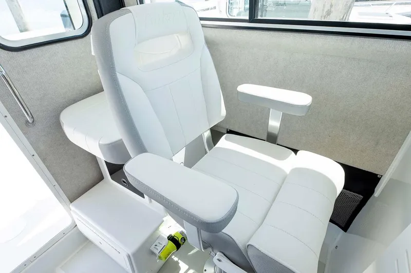Slide: The Image of Captain's chair in 2025 Parker 2820 XLD Sport Cabin, featuring modern design and comfort. - 12