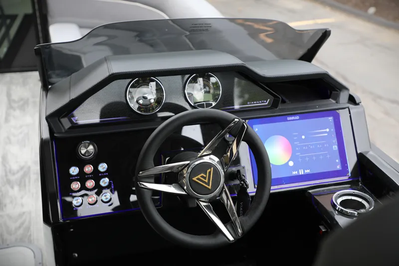 Slide: The Image of 2025 Viaggio Diamante UWA dashboard with steering wheel and digital display. - 7