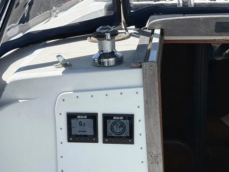 Slide: The Image of Control panel on a 1982 Tartan 37 sailboat with B&G instruments. - 12