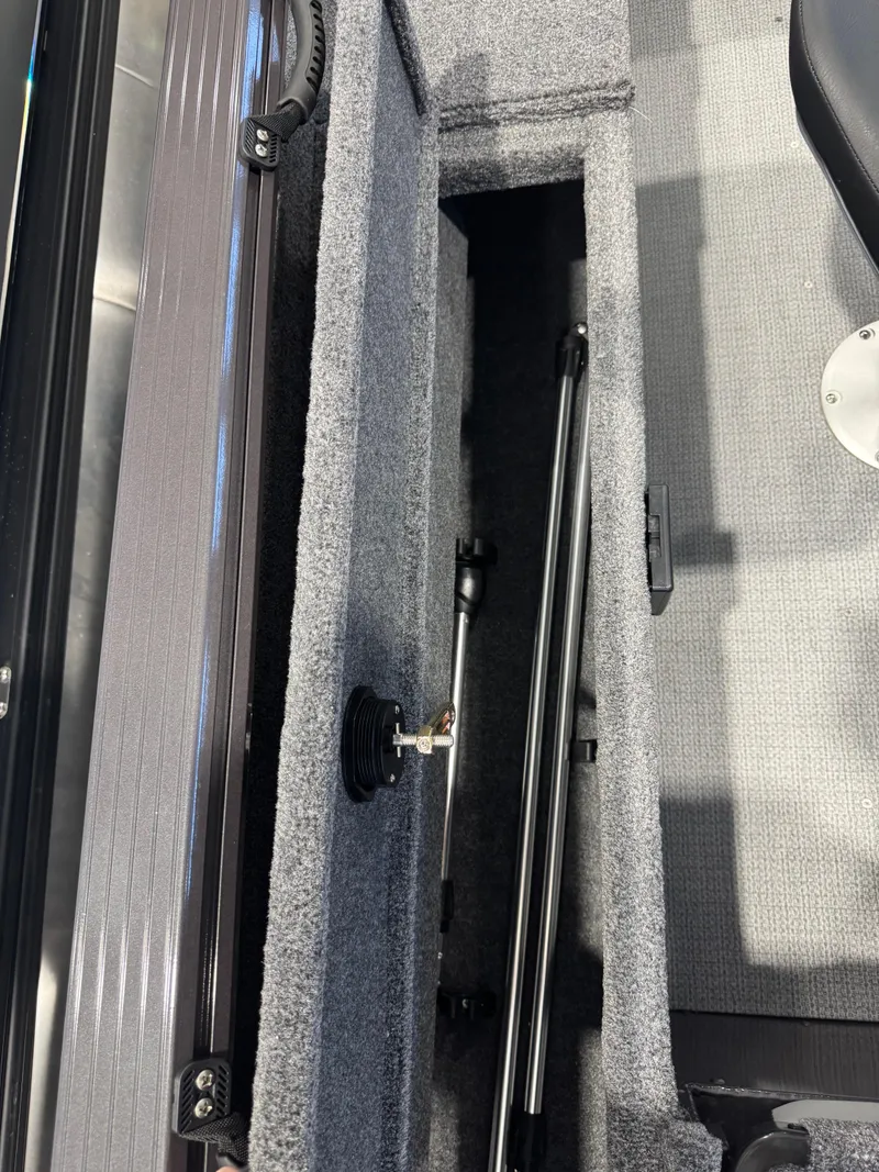 Slide: The Image of Interior view of G3 AV-164C Carpet, showcasing storage compartment, 2025 model. - 8