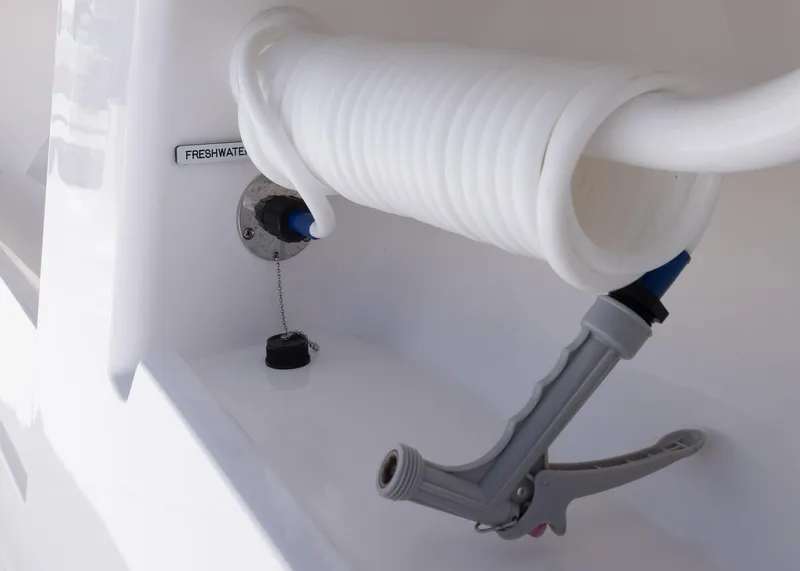 Slide: The Image of Freshwater hose on 2025 Invincible 43 Open Fisherman boat. - 35