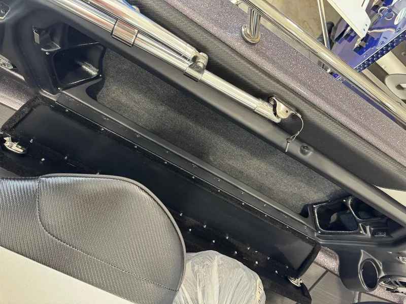 Slide: The Image of Interior view of 2025 Skeeter Solera 189 boat, showcasing seating and storage compartments. - 25