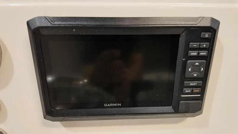 Slide: The Image of Garmin display on 2025 Sea Born FX 21 BAY boat dashboard. - 10