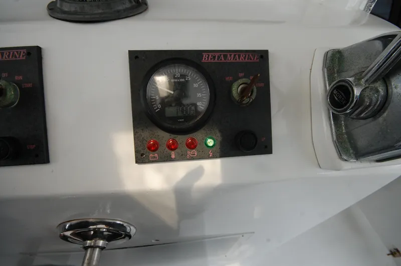 Slide: The Image of Control panel of a 2003 Leopard Morrelli & Melvin Catamaran with Beta Marine gauge. - 14