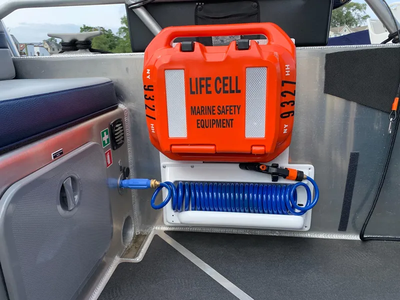 Slide: The Image of Orange marine safety equipment on 2023 Life Proof 21 Hard Top boat. - 8