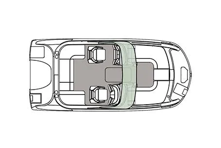 Slide: The Image of Manufacturer Provided Image: Top view layout of 2022 Hurricane SunDeck 191 OB boat. - 48