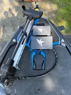 Slide: The Image of 2026 Skeeter ZXE20 boat deck with mounted equipment and storage compartments. - 2