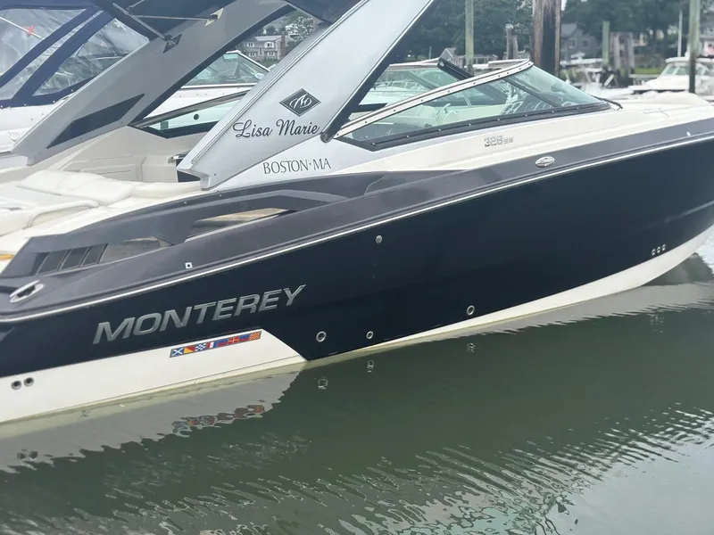 Slide: The Image of 2014 Monterey 328 Super Sport boat docked in Boston, MA. - 12