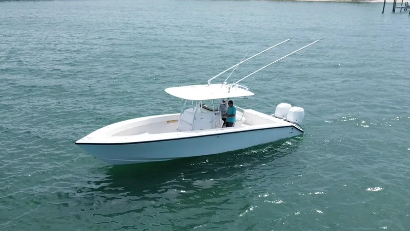 Slide: The Image of 2006 Venture 34 Open boat on calm ocean waters. - 3