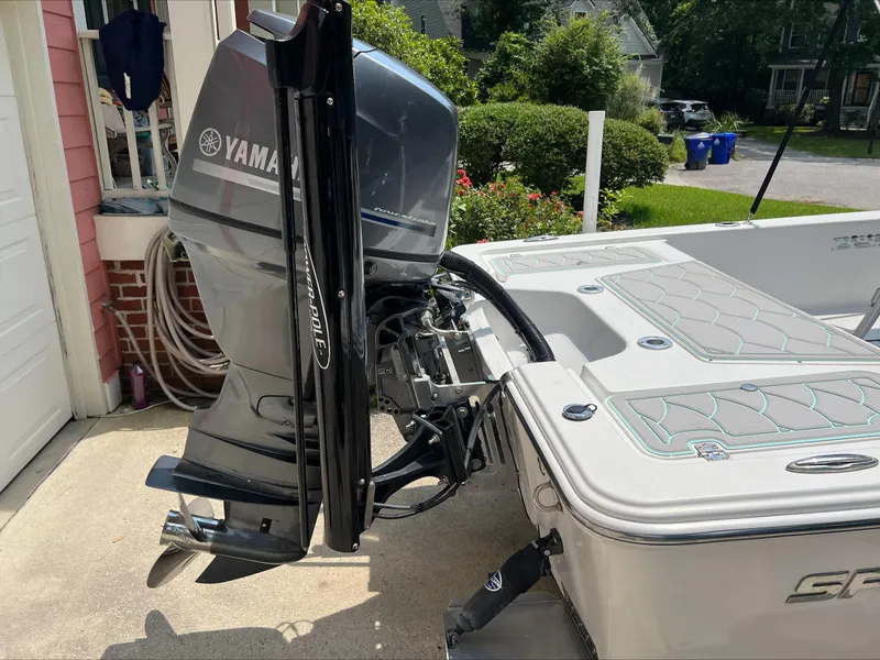 Slide: The Image of 2016 Sportsman Island Bay 18 boat with Yamaha outboard motor in driveway. - 6