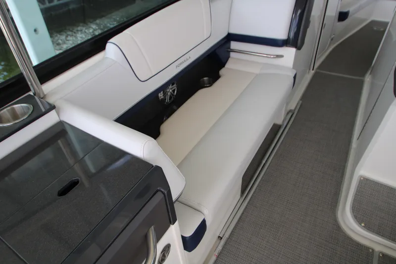 Slide: The Image of 2020 Formula 330 Crossover Bowrider interior with sleek seating and modern design. - 15