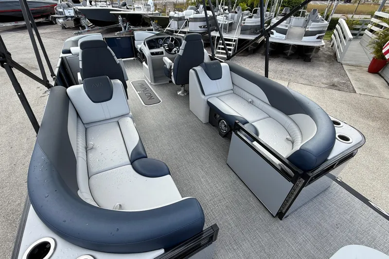 Slide: The Image of 2025 Avalon LSZ Quad Lounger 24' Tri Toon, luxurious seating, high-performance design. - 35