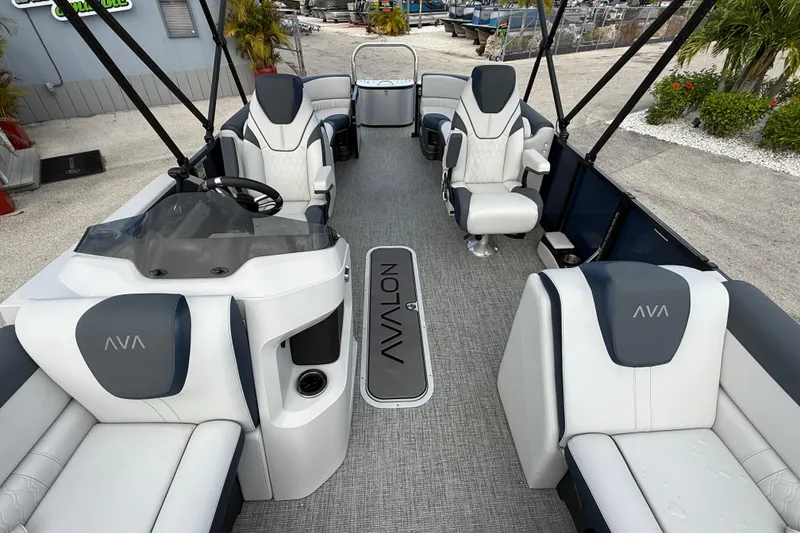 Slide: The Image of 2025 Avalon LSZ Quad Lounger, 24' Tri Toon, luxurious seating and modern design. - 42