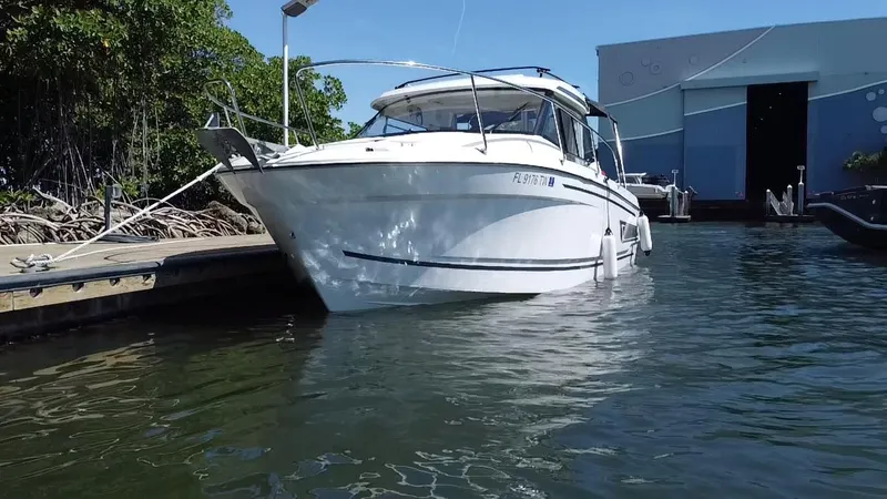 Slide: The Image of 2023 Jeanneau NC Weekender 795 Series 2 docked at marina. - 6