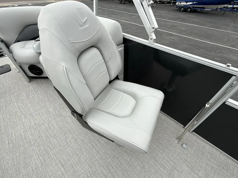 Slide: The Image of Luxurious seating on 2025 Landau Island Breeze 19 C pontoon boat. - 17