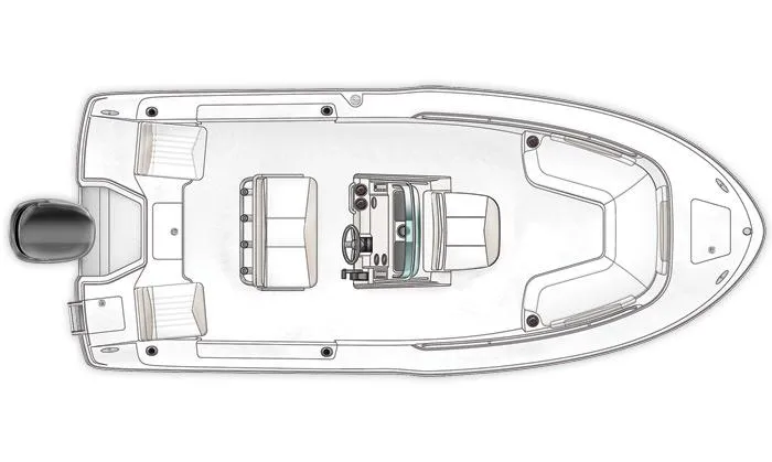 The Image of Manufacturer Provided Image: Top view of 2012 Robalo R200 Center Console boat layout. - 6