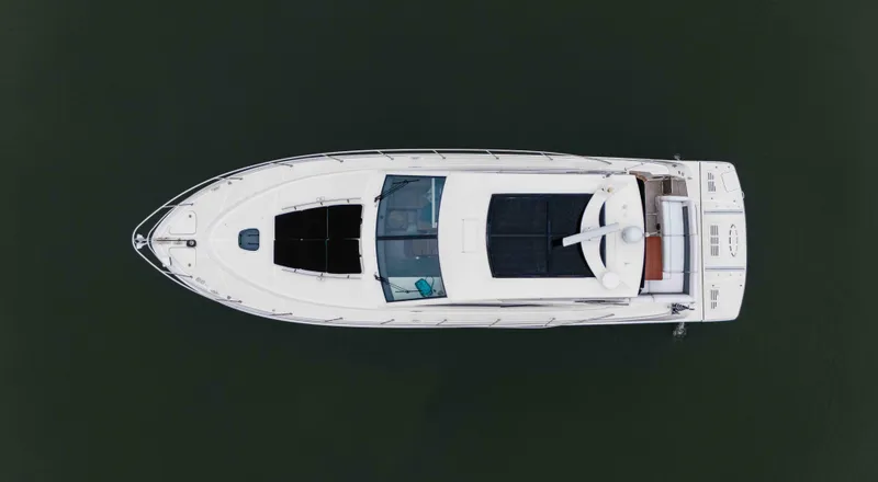 Slide: The Image of Aerial view of 2013 Sea Ray 510 Sundancer yacht on calm water. - 14