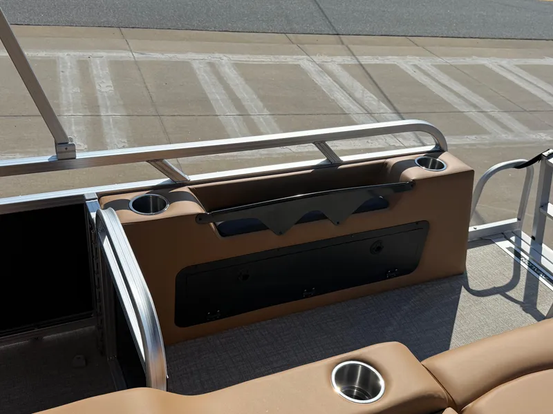 Slide: The Image of 2025 Avalon Venture 85 Versatile rear bench with cup holders and sleek design. - 49