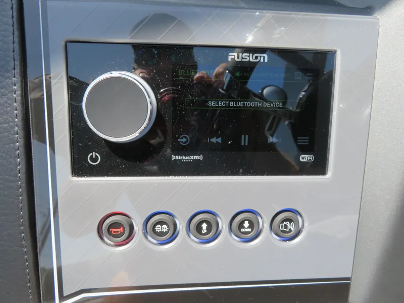 Slide: The Image of Control panel of 2026 Avalon Excalibur Elite Windshield with Bluetooth and audio settings. - 44