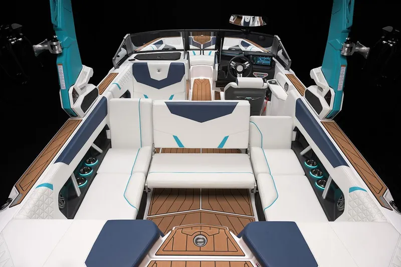 Slide: The Image of Engine compartment of 2026 Nautique Super Air Nautique GS22 with PCM marine engine. - 12