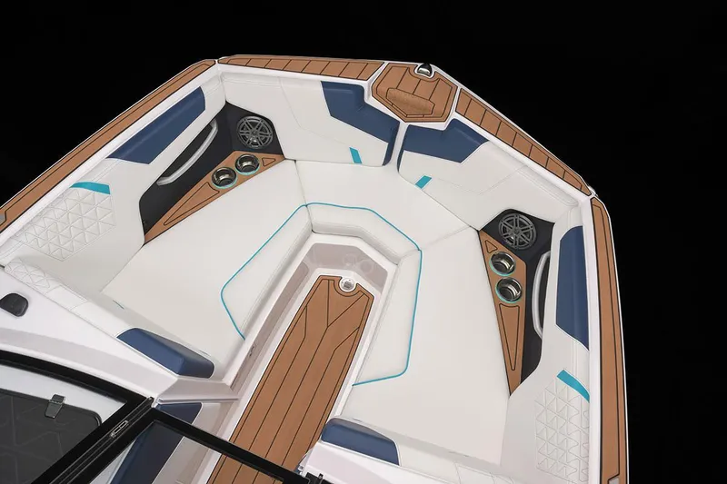 Slide: The Image of 2026 Nautique Super Air Nautique GS22 interior with luxurious seating and modern design. - 8