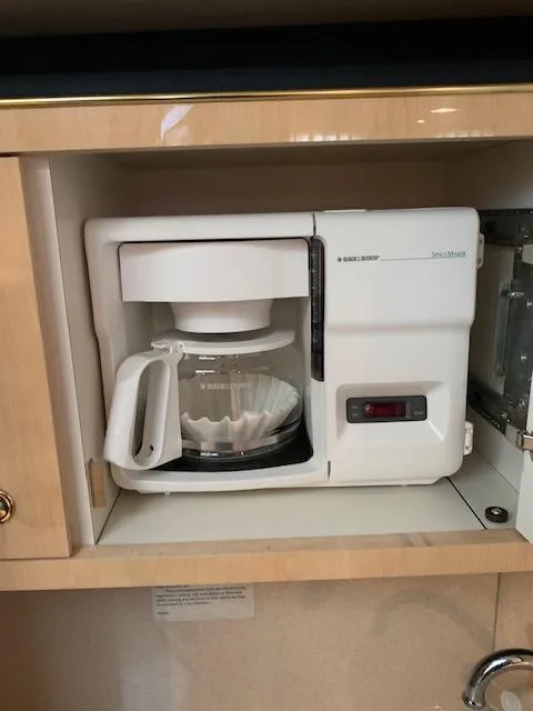 Slide: The Image of Built-in coffee maker on a 2001 Sea Ray 380 Sundancer yacht. - 34