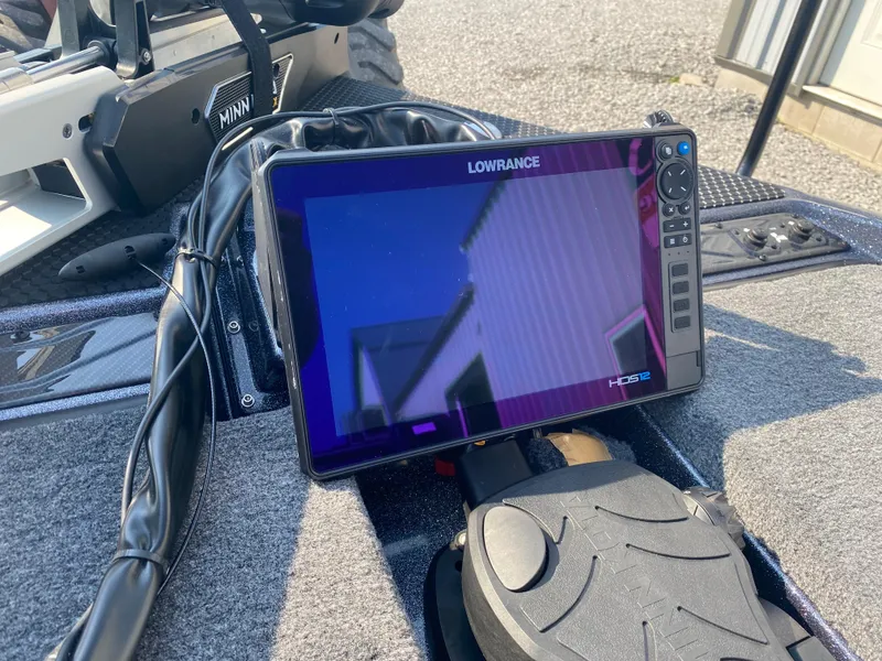 Slide: The Image of Lowrance HDS12 fishfinder on Phoenix 921 2 Elite X boat, 2026 model. - 22