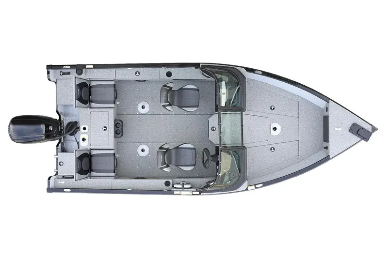Slide: The Image of Manufacturer Provided Image: Top view of 2025 Lund 1775 Adventure Sport boat with seating and motor. - 21