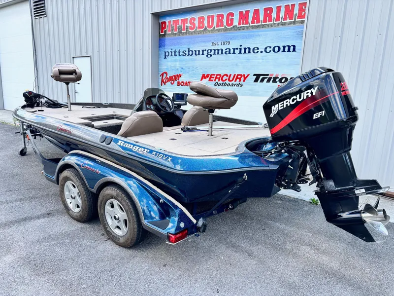 Slide: The Image of 2000 Ranger 518VX Comanche boat with Mercury engine at Pittsburg Marine. - 15