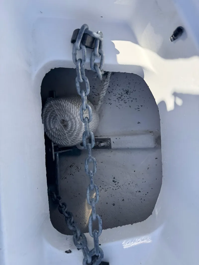 Slide: The Image of Anchor chain and rope storage on 2017 Hurricane 2000SD boat. - 30