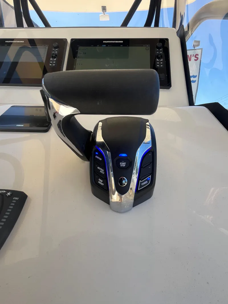 Slide: The Image of Control panel of 2024 Jones Brothers Cape Fisherman 26 Light Tackle boat. - 8