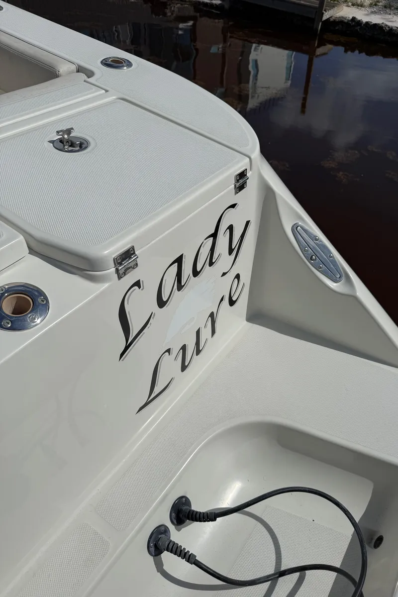 Slide: The Image of 2008 Hydra-Sports 3500VX boat with "Lady Lure" name on deck. - 38