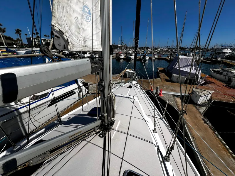 Slide: The Image of Catalina 350 sailboat docked at marina, sunny day, 2007 model. - 18