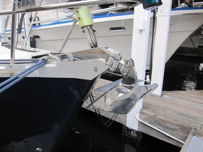 Slide: The Image of Jeanneau Sun Magic 44 (1990) yacht anchor detail at dockside. - 50