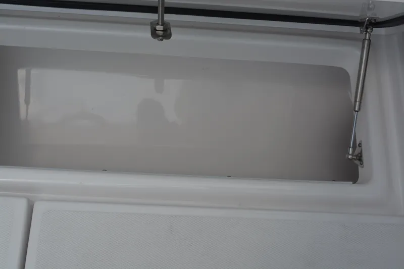 Slide: The Image of Open storage compartment on a 2026 Blackfin 252 DC boat. - 32