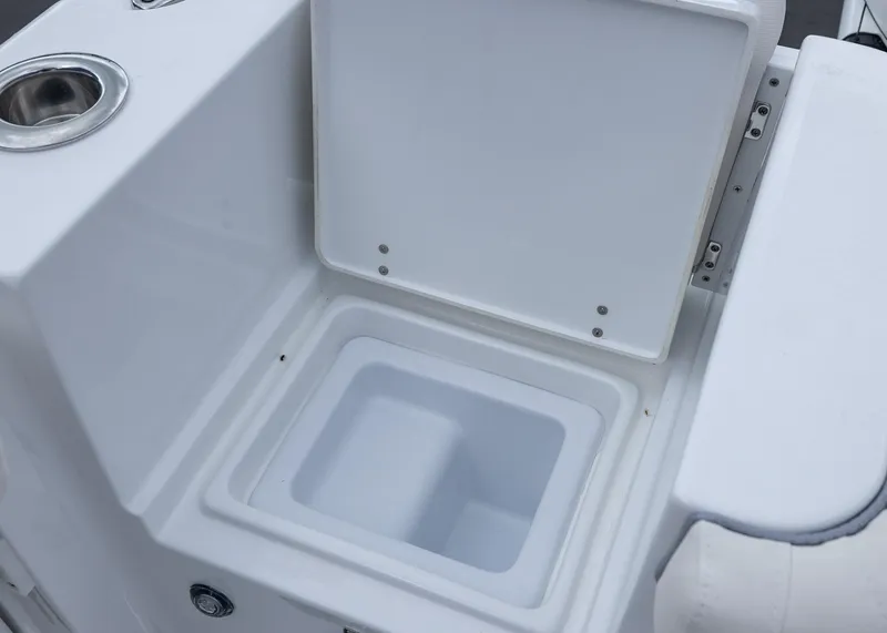 Slide: The Image of Open storage compartment on 2026 Sea Hunt Gamefish 27 Coffin Box boat. - 19