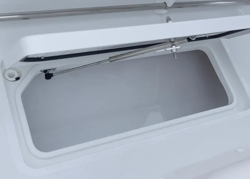 Slide: The Image of Open storage compartment of 2026 Sea Hunt Gamefish 27 Coffin Box boat. - 21