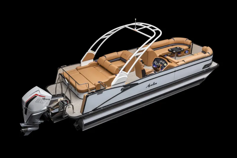 Slide: The Image of 2023 Avalon Catalina 2585 VRBW pontoon boat with luxurious seating and modern design. - 6