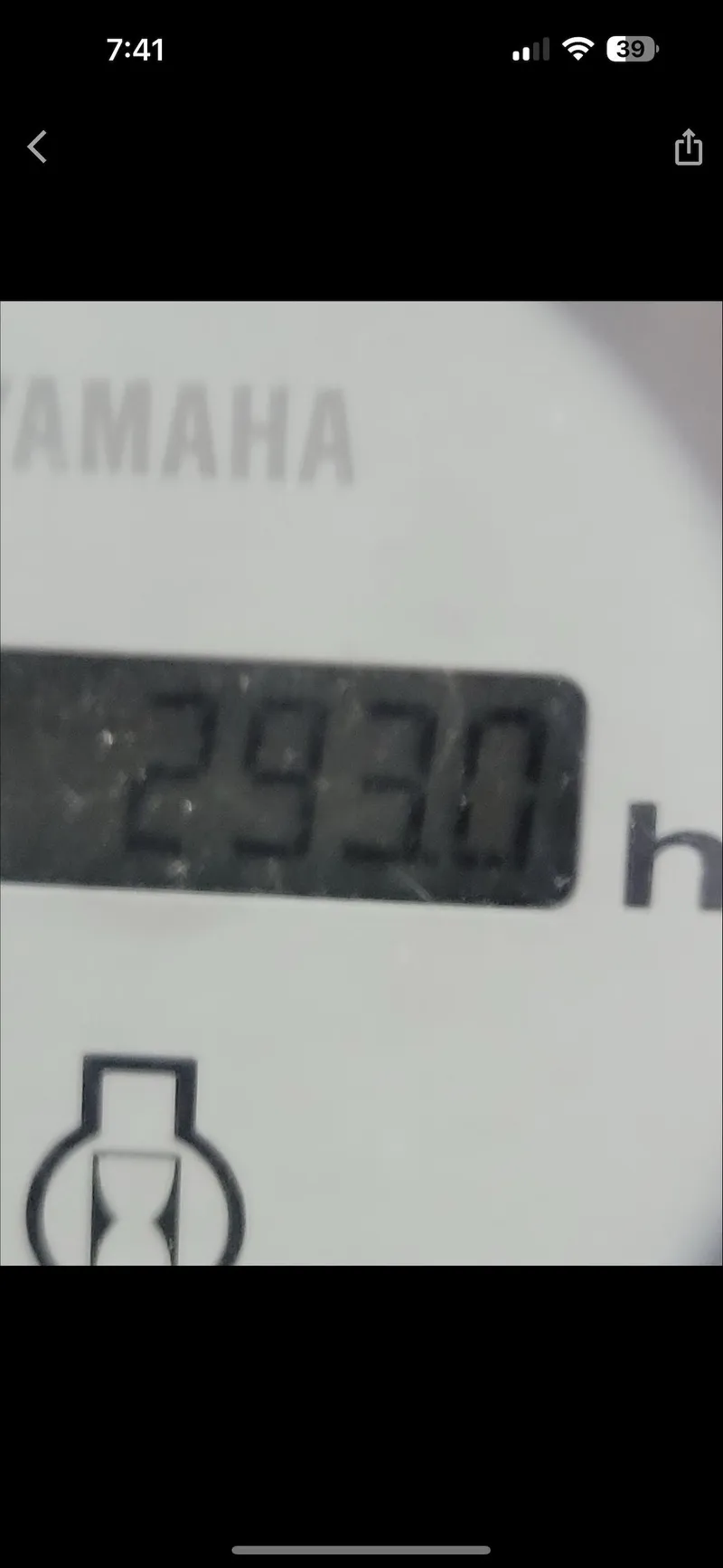 Slide: The Image of Yamaha engine hour meter displaying 2930 hours on a 2014 NauticStar 244 XTS. - 7