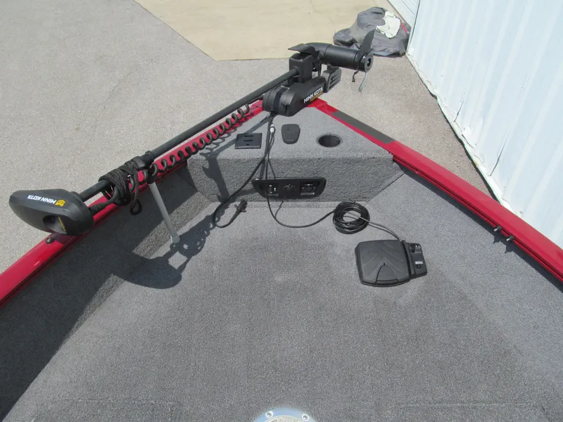 Slide: The Image of 2020 Tracker Pro Guide V-175 SC boat deck with Minn Kota trolling motor. - 9