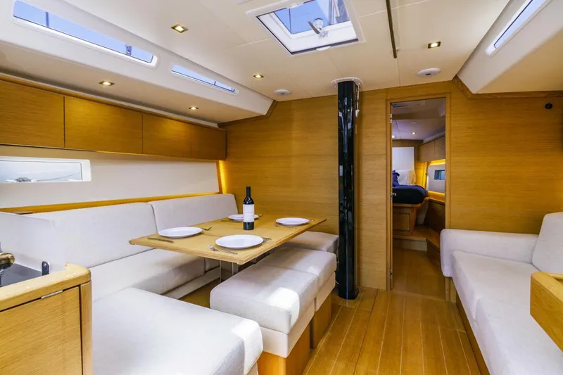 Slide: The Image of Luxurious interior of 2017 Solaris 50 yacht with elegant dining area and modern design. - 22