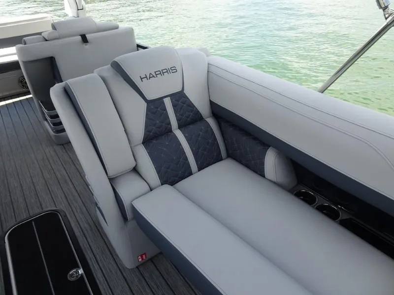 Slide: The Image of Luxurious seating on 2025 Harris Grand Mariner 250 boat, featuring elegant design and comfort. - 22