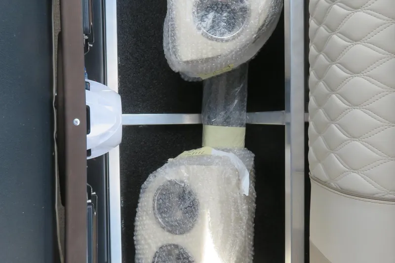 Slide: The Image of Luxurious white leather seat with diamond stitching in 2026 Avalon Excalibur LTD Elite Windshield. - 23